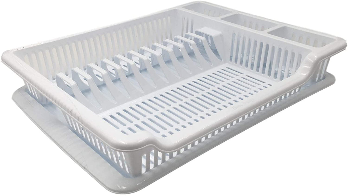 Large Dish Drying Rack with Drainboard Set（12.8″ - 20