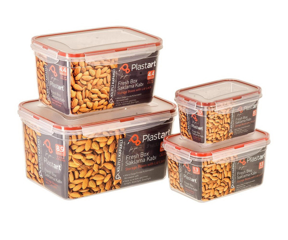 Tellfresh 4-5/8 x 4-5/8 x 4-7/8 1.2 Quart Square Food Storage - Each