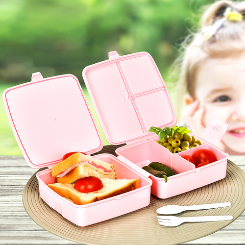 875ml Ceramic Separated Bento Lunch Box for Kid School Women Refrigerator  Food Storage Container Refrigerator Orgainizer Oven